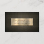 Sepia Gold Metallic Banner | Geperforeerd vlees Visitekaartje (Achterkant)