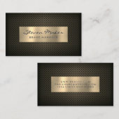 Sepia Gold Metallic Banner | Geperforeerd vlees Visitekaartje (Voorkant / Achterkant)