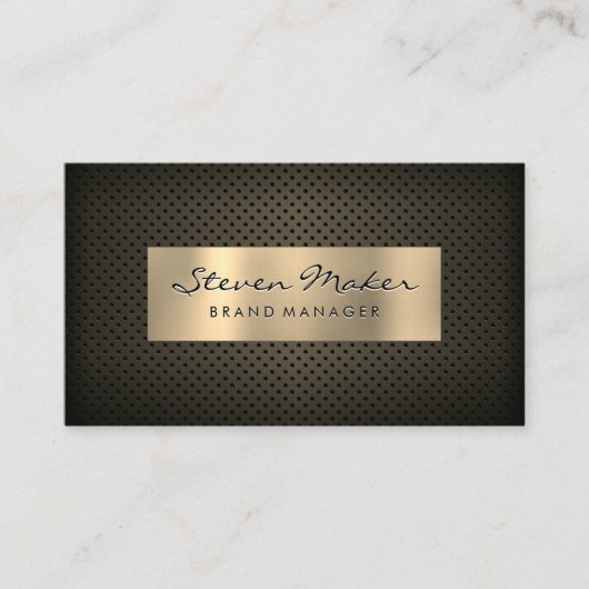 Sepia Gold Metallic Banner | Geperforeerd vlees Visitekaartje (Voorkant)