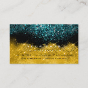 Sepia Gold Sparkly Glitter Blauwgroen Black White Visitekaartje