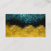 Sepia Gold Sparkly Glitter Blauwgroen Black White Visitekaartje (Achterkant)