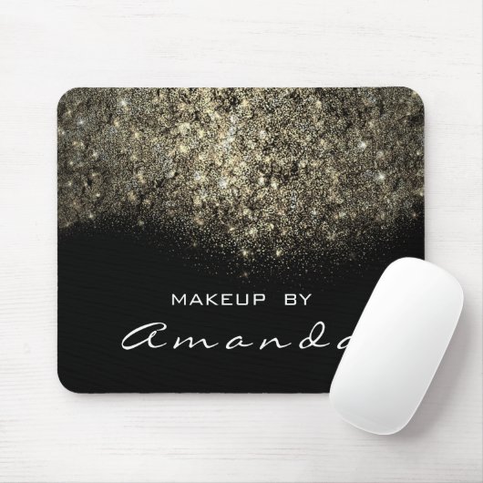 Sepia Gold Sparkly Glitter Branding Beauty Muismat (Met muis)