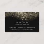 Sepia Gold Sparkly Glitter Glam Black Visitekaartje (Voorkant)