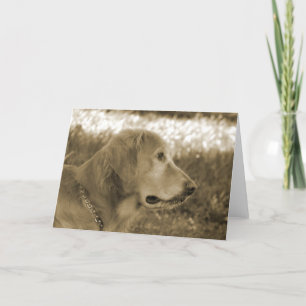Sepia Golden Retriever Kaart