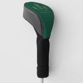 Sepia Golfspeler Klassieke Golfer Monogram Golfheadcover (Schuin)