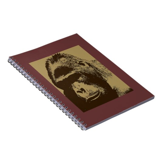 Sepia Gorilla Notitieboek (Rechterzijde)