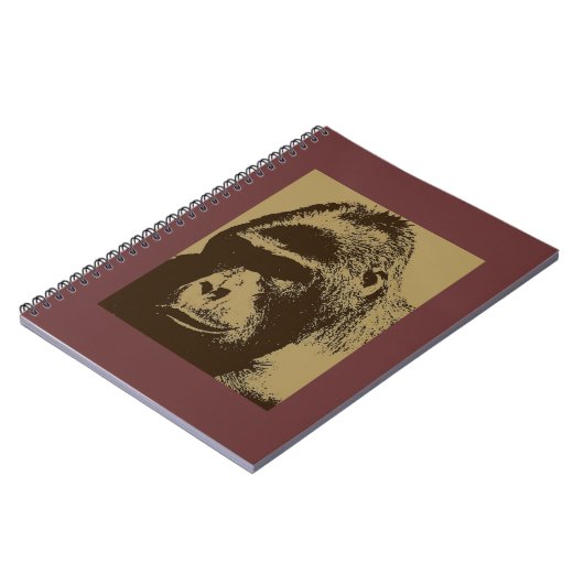 Sepia Gorilla Notitieboek (Linkerzijde)
