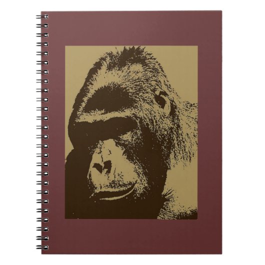 Sepia Gorilla Notitieboek (Voorkant)
