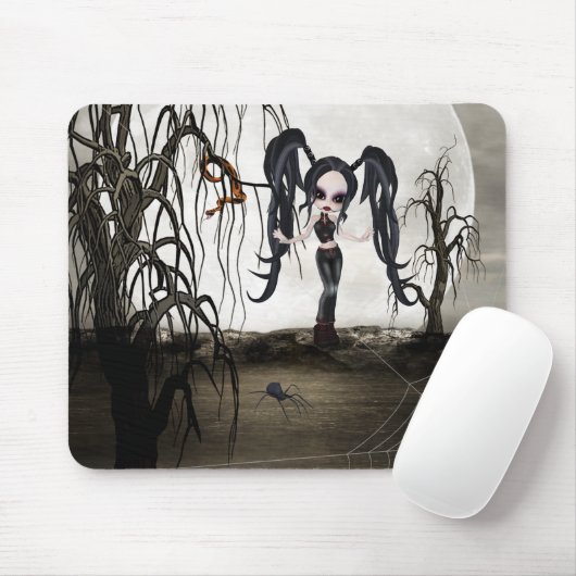 Sepia Goth Girl Muismat (Met muis)