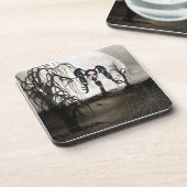 Sepia Gothic Girl Drankjes Onderzetter (Linkerzijde)