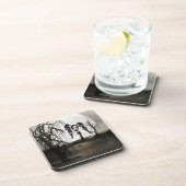 Sepia Gothic Girl Drankjes Onderzetter (Rechterzijde)