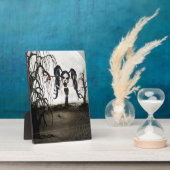 Sepia Gothic Girl Fotoplaat (Zijkant)