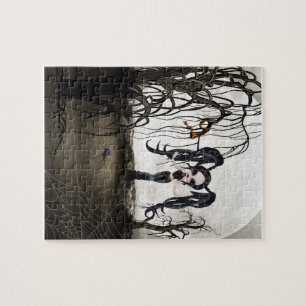 Sepia Gothic Girl Legpuzzel