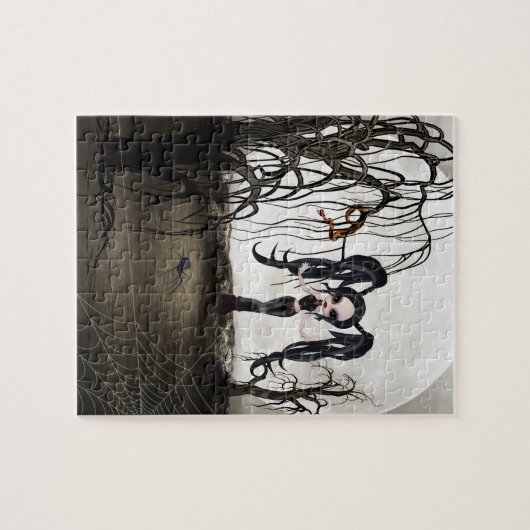 Sepia Gothic Girl Legpuzzel (Horizontaal)