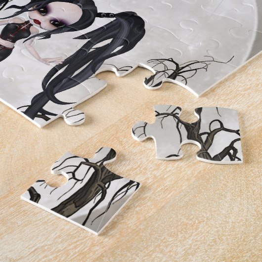 Sepia Gothic Girl Legpuzzel (Zijkant)