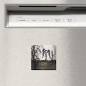 Sepia Gothic Girl Magneet (Insitu (Vaatwasser))