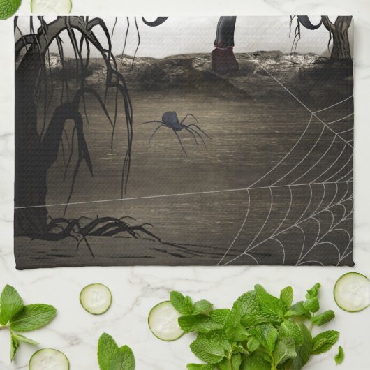 Sepia Gothic Girl Theedoek (Gevouwen)