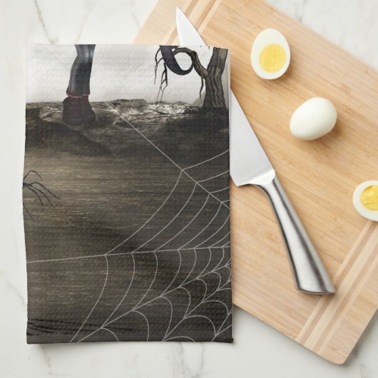 Sepia Gothic Girl Theedoek (Quarter Fold)