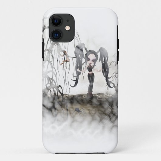 Sepia Gothic Girl Vignette Case-Mate iPhone Case (Achterkant)