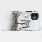 Sepia Gothic Girl Vignette Case-Mate iPhone Case (Achterkant (horizontaal))