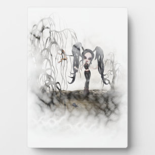 Sepia Gothic Girl Vignette Fotoplaat