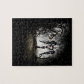 Sepia Gothic Girl Vignette Legpuzzel (Horizontaal)