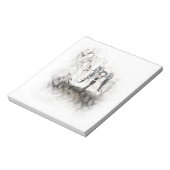 Sepia Gothic Girl Vignette Notitieblok (Linkerzijde)