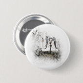 Sepia Gothic Girl Vignette Ronde Button 5,7 Cm (Voorkant /achterkant)