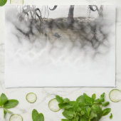 Sepia Gothic Girl Vignette Theedoek (Gevouwen)