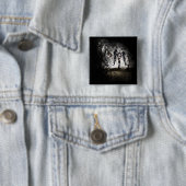 Sepia Gothic Girl Vignette Vierkante Button 5,1 Cm (In situ)