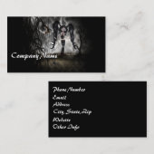 Sepia Gothic Girl Vignette Visitekaartje (Voorkant / Achterkant)