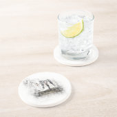 Sepia Gothic Girl Vignette Zandsteen Onderzetter (Zijkant)