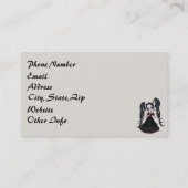 Sepia Gothic Girl Visitekaartje (Achterkant)