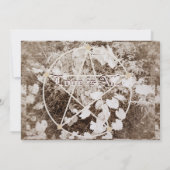 Sepia Grapevine Wedding/Handfasting Pentacle Suite Kaart (Achterkant)