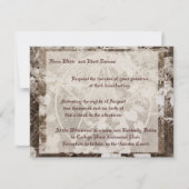 Sepia Grapevine Wedding/Handfasting Pentacle Suite Kaart (Voorkant)
