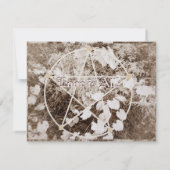 Sepia Grapevine Wedding/Handfasting Pentacle Suite Kaart (Achterkant)