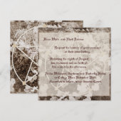 Sepia Grapevine Wedding/Handfasting Pentacle Suite Kaart (Voorkant / Achterkant)
