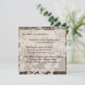 Sepia Grapevine Wedding/Handfasting Pentacle Suite Kaart (Staand voorkant)