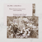 Sepia Grapevine Wedding/Handfasting Pentacle Trad. Kaart (Voorkant / Achterkant)