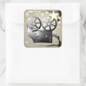 Sepia Grey Film Cinema Theatre Sticker (Tas)