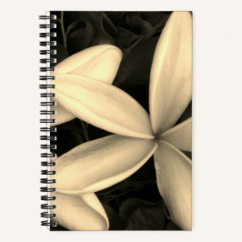Sepia Hawaiian Flowers Photo Spiral Notitieboek