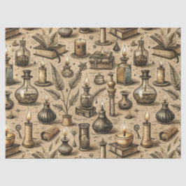 Sepia Hekserij Alchemie Boeken Brouwsel Vintage Tissuepapier