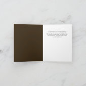 Sepia het Huwelijk van de Kippen van de Toon dankt Bedankkaart (Binnen)