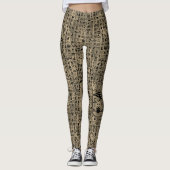 Sepia hiërogliefen leggings (Voorkant)