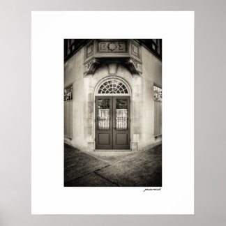 Sepia Hoek Ingang Poster Print