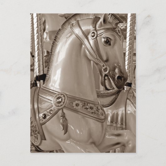 Sepia Horse Briefkaart (Voorkant)