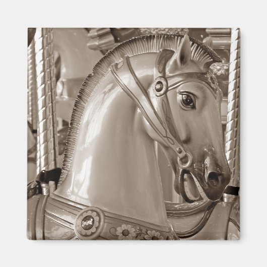 Sepia Horse Magneet (Voorkant)