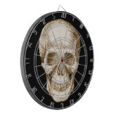 Sepia Human skull Dartbord (Voorkant Links)