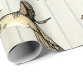  Sepia Hummingbird & Florals Cadeaupapier (Rol Hoek)