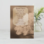 Sepia Hydrangea Vloeibaar Vrijgezellenfeest Kaart (Staand voorkant)